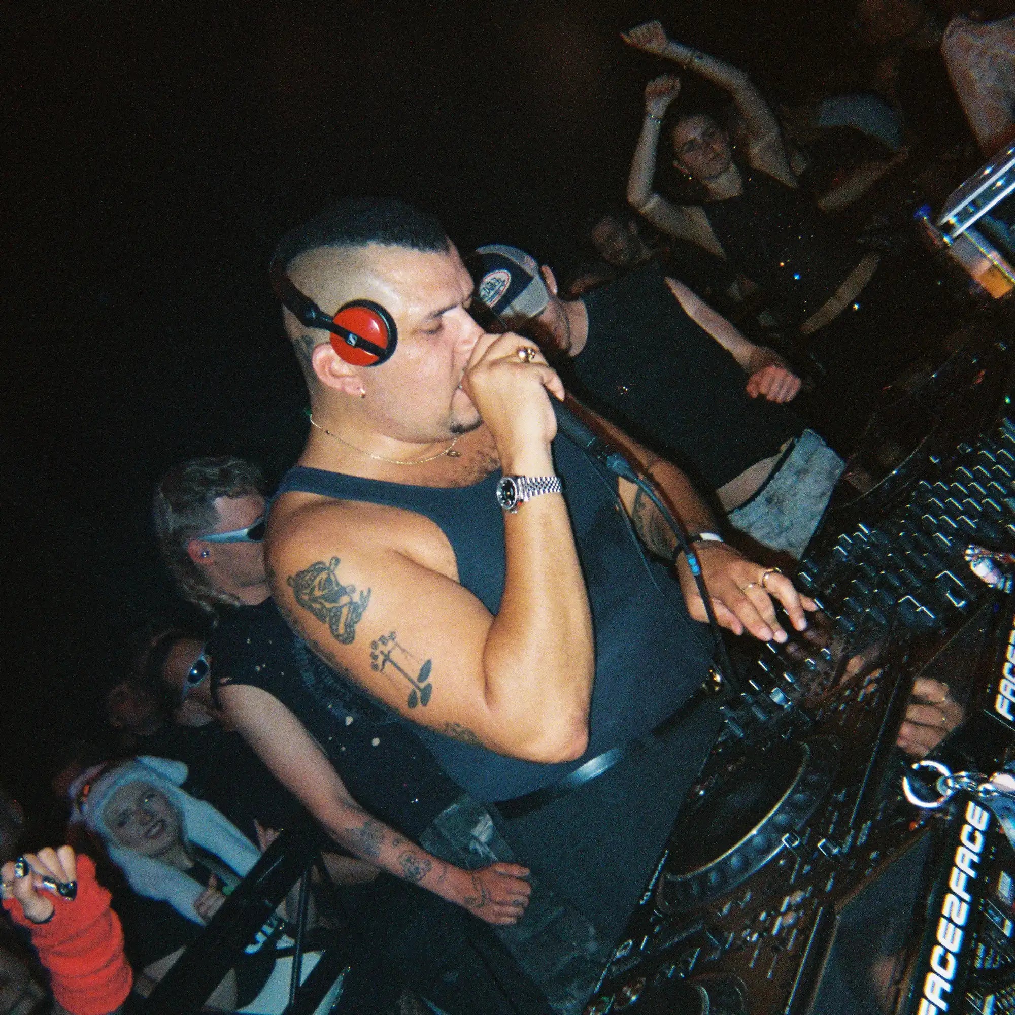 MCRT performing with audience in the background
