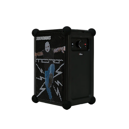 The Limited Edition MCRT Soundboks Mix from an angle